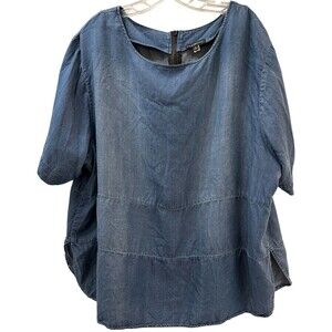 Lane Bryant Blue Denim Blouse